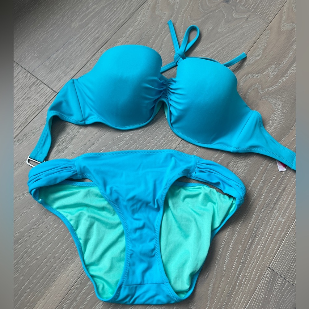 Victoria secret. 2 piece bikini. EUC. See photo for small stain on right side